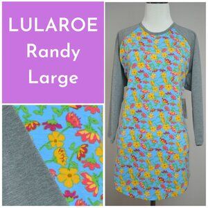 BNWT Lularoe Randy Floral bodice Large